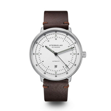 Zegarek Sternglas Hamburg Automatik silver 42mm