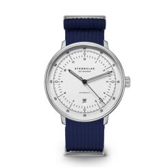 Zegarek Sternglas Hamburg Automatik silver 42mm