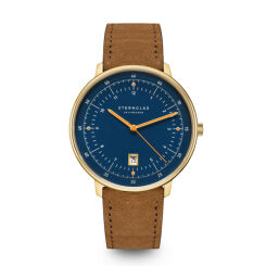 Zegarek Sternglas Hamburg darkblue gold, 42 mm
