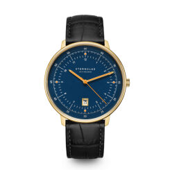 Zegarek Sternglas Hamburg darkblue gold, 42 mm