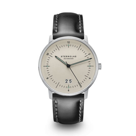 Zegarek Sternglas Naos Big Date alabaster, 38 mm
