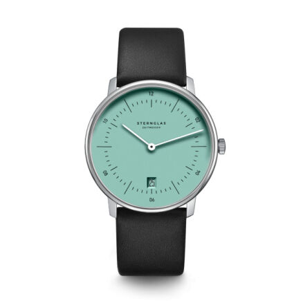 Zegarek Sternglas Naos turquoise silver, 38 mm WYP