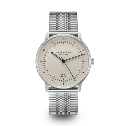 Zegarek Sternglas Naos Big Date alabaster, 38 mm
