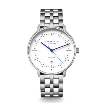 Zegarek Sternglas Naos XL Automatik white, 42mm