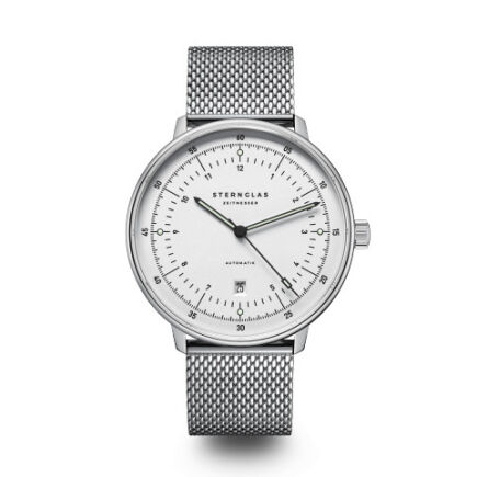 Zegarek Sternglas Hamburg Automatik silver 42mm