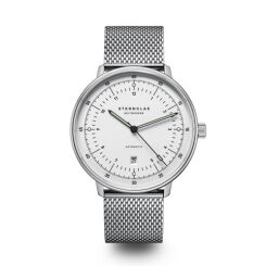 Zegarek Sternglas Hamburg Automatik silver 42mm