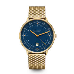Zegarek Sternglas Hamburg darkblue gold, 42 mm