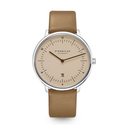 Zegarek Sternglas Naos XL sand brown, 42 mm