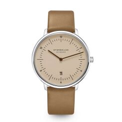 Zegarek Sternglas Naos XL sand brown, 42 mm