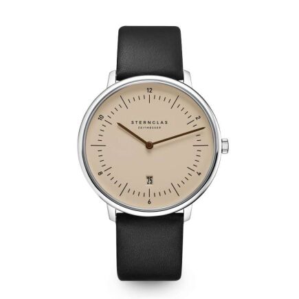 Zegarek Sternglas Naos XL sand brown, 42 mm