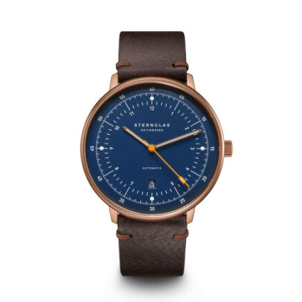 Zegarek Sternglas Hamburg Automatic dark blue 42mm