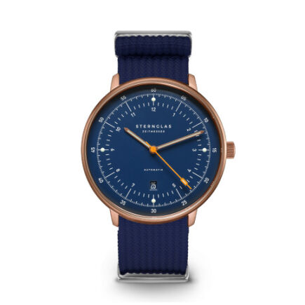 Zegarek Sternglas Hamburg Automatic dark blue 42mm