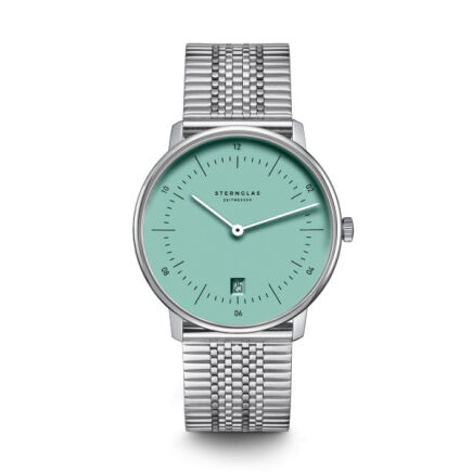 Zegarek Sternglas Naos turquoise silver, 38 mm WYP