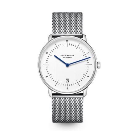 Zegarek Sternglas Naos white, 38 mm quartz