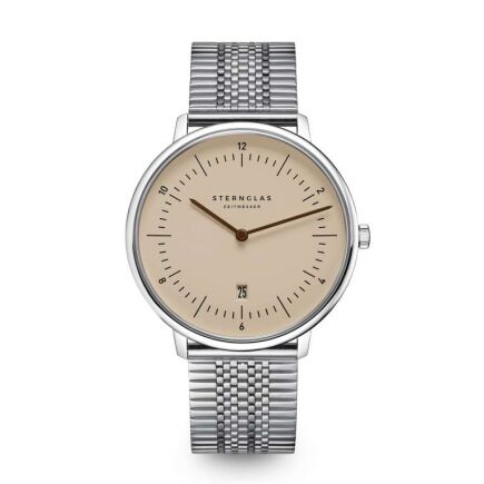 Zegarek Sternglas Naos XL sand brown, 42 mm